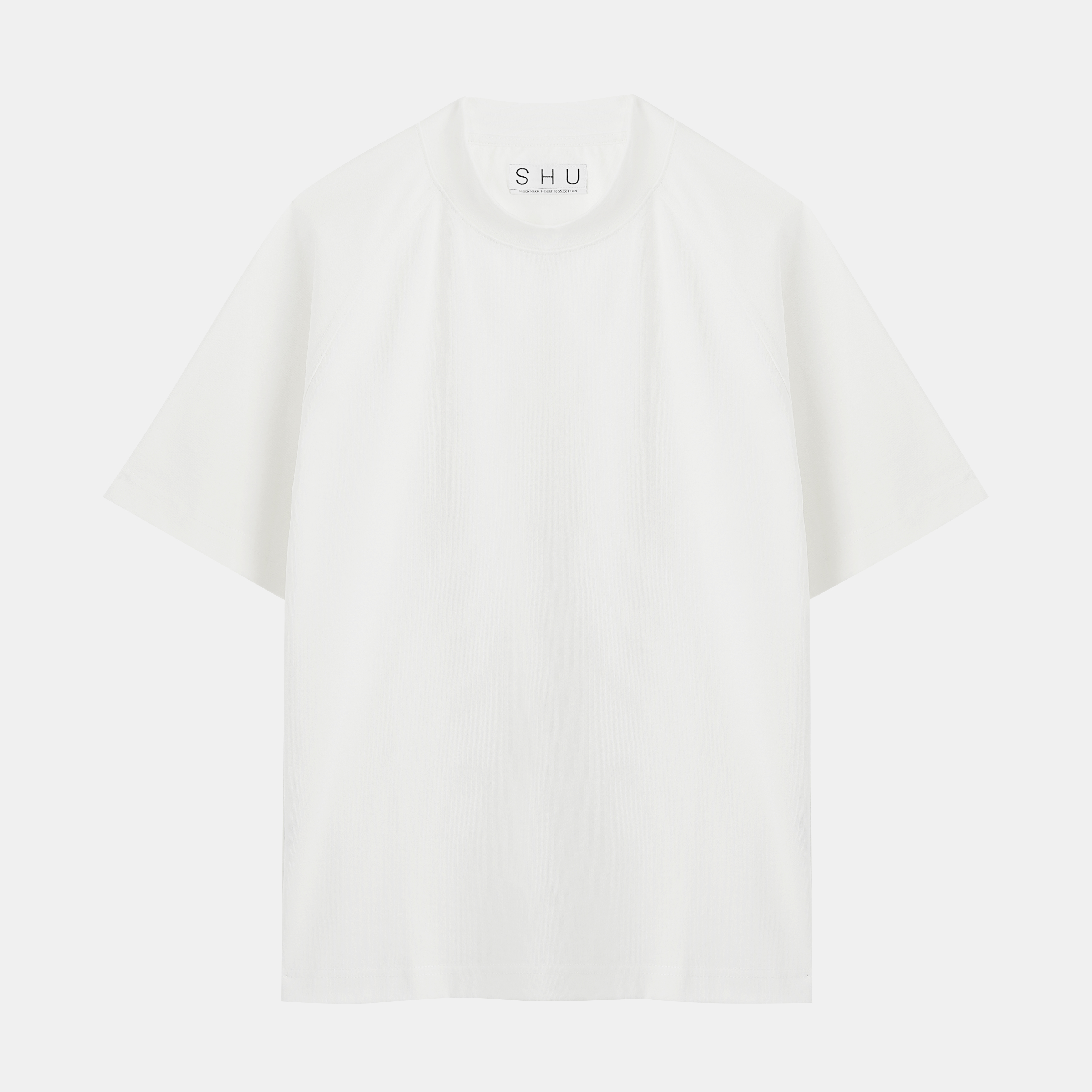 Mock-neck T-shirt white