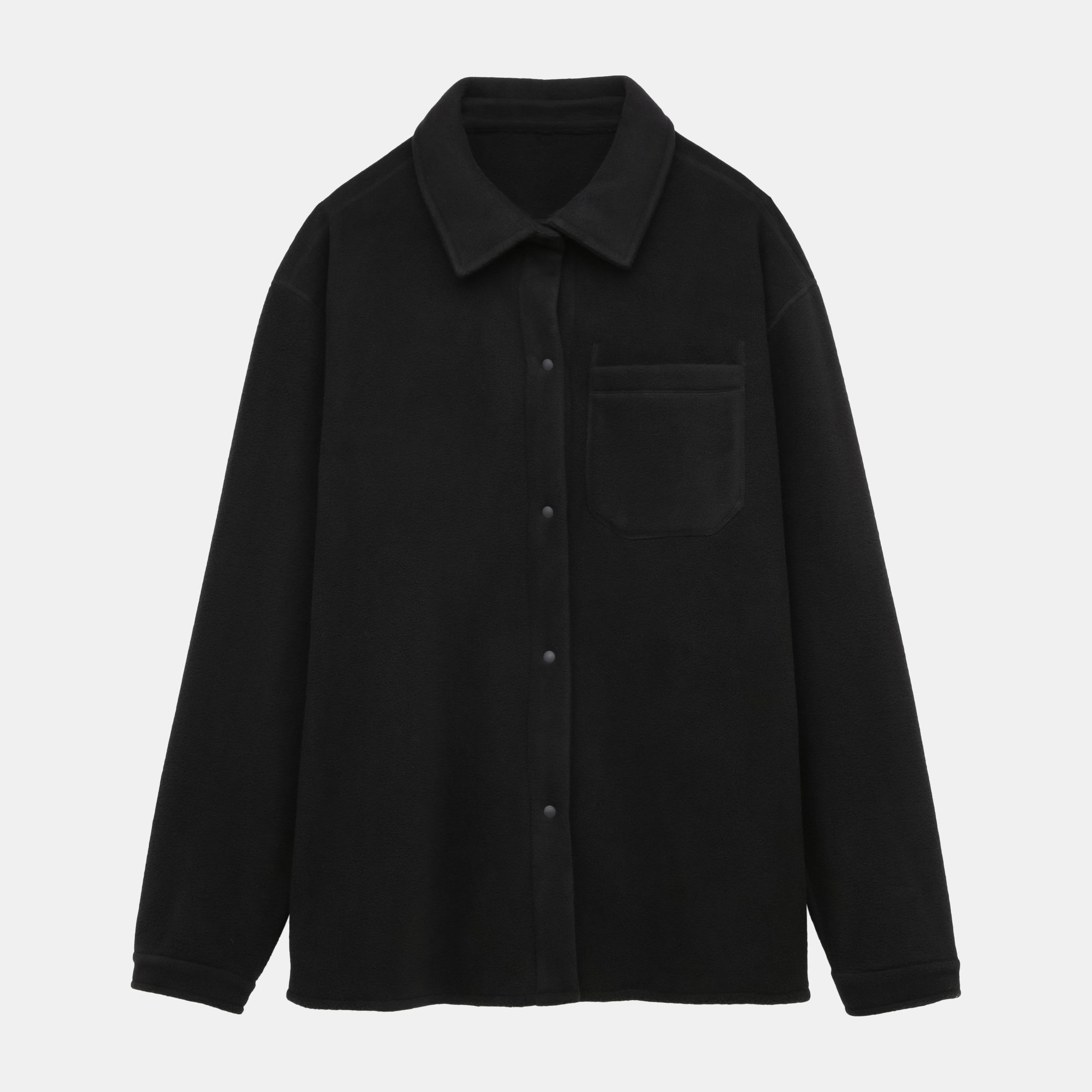 Флисовая рубашка чёрная